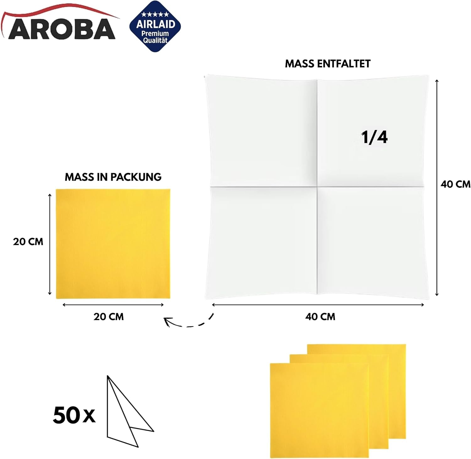 50 Aroba Airlaid Servetten Textiel Look 19 KLEUREN 40X40 Cm 1/4 vouw Hoge kwaliteit Textiel Look Bruiloft Servetten voor Jubilea Hotel Catering Feestdagen Kerst Bruiloft Roze