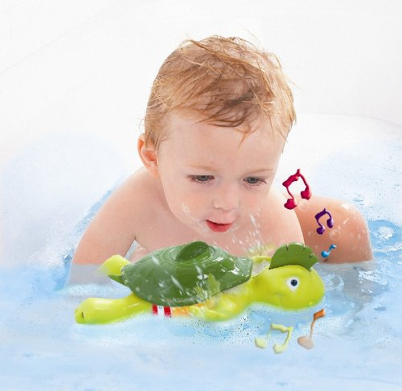 TOMY Kinderwaterspeelgoed "Plantschi de zingende schildpad" meerkleurig, hoogwaardig speelgoed voor kinderen met muziek, combineert badspeelgoed en muzikaal speelgoed, vanaf 12 maanden! Badspeeltje voor waterspelen Jucarii Bebe Naty Shop