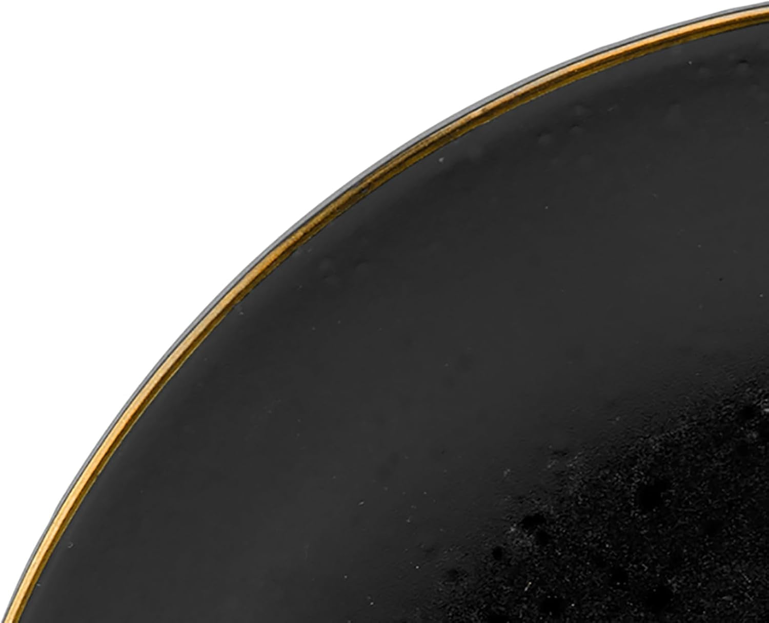 CreaTable, 22699, Industrial Gold BLACK-serie, 16-delige serviesset voor 4 personen, porseleinen combiservies, vaatwasmachine- en magnetronbestendig, hoogwaardige productie