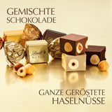 Lindt-chocolade | Mix voor tas NUXOR | 103g | Gianduja Romige Chocoladeblokjes in Drie Assortimenten met Geroosterde Hele Hazelnoten | Chocolade cadeau