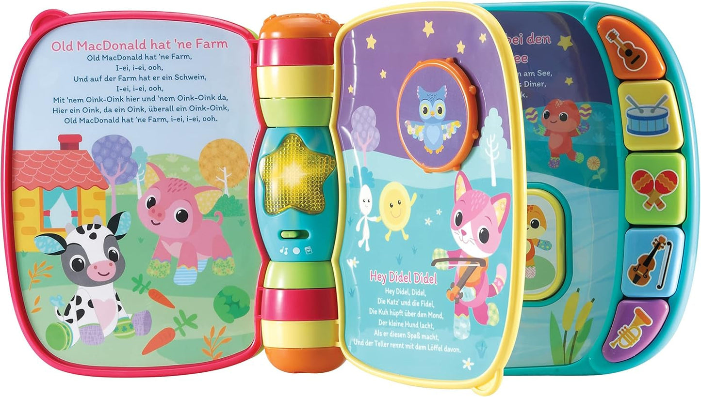 VTech Baby Adventure Play Table - Kleurrijke speeltafel voor baby's met 6 speelvelden en interactieve elementen & Baby My First Song Book 6 pagina's kleurrijk boek en bewegende elementen om te spelen Bebe Toys Naty Shop