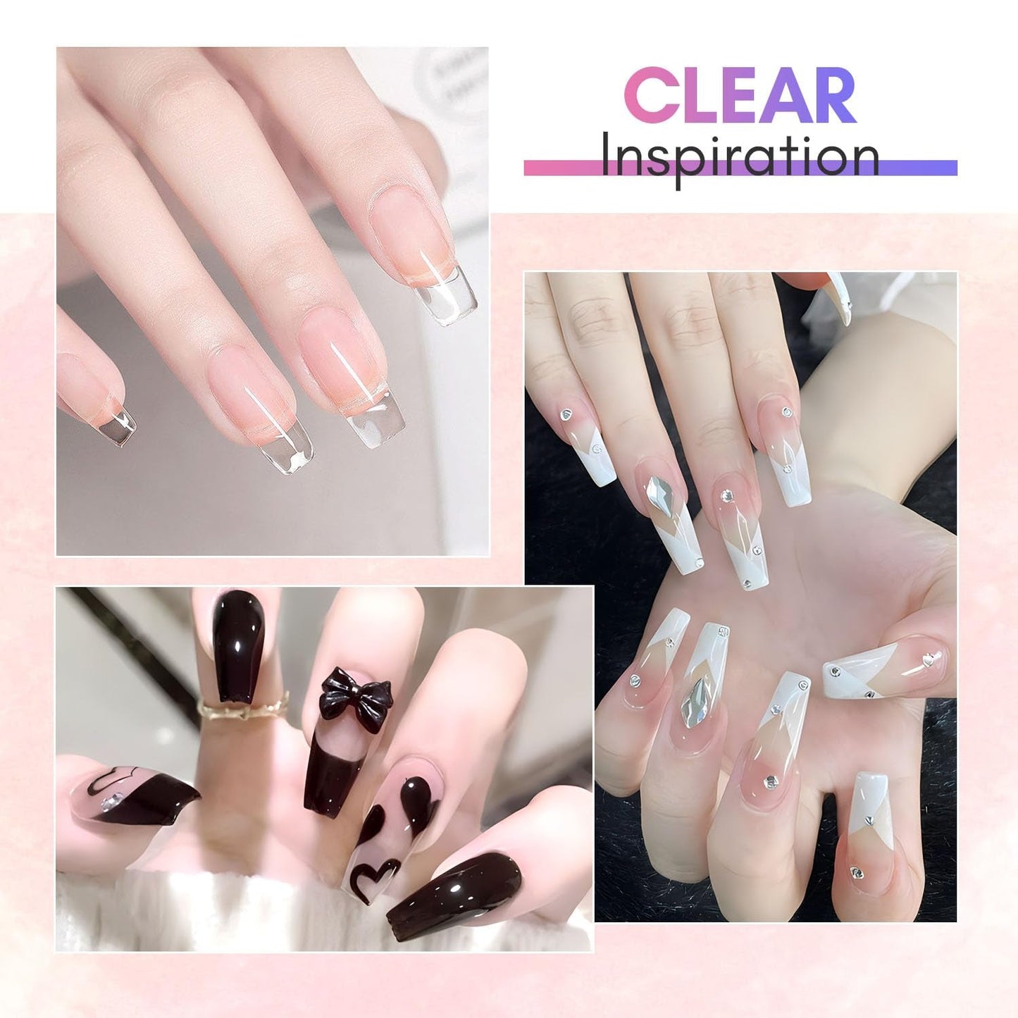 Makartt Poly Nail Extension Gel - 50 ML Extension Builder Acryl Poly Nägel Aufbaugel Extender Gel voor gelnagels voor nagelverlängerung, nagelstärkung, Nail Art Decoratie (transparant)