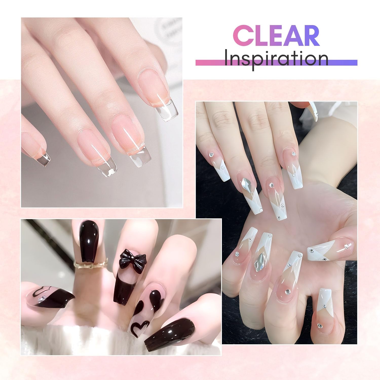 Makartt Poly Nail Extension Gel - 50 ML Extension Builder Acryl Poly Nägel Aufbaugel Extender Gel voor gelnagels voor nagelverlängerung, nagelstärkung, Nail Art Decoratie (transparant)