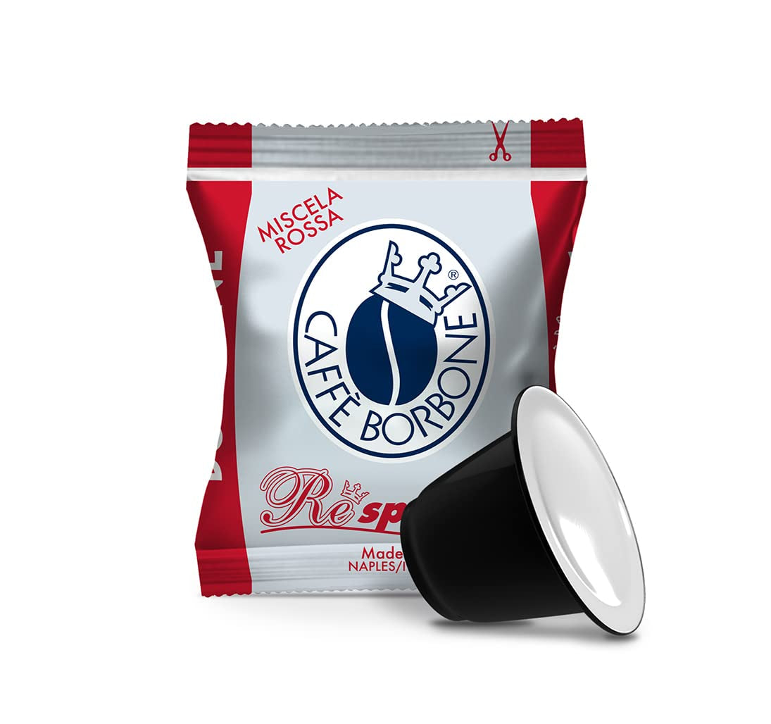 Caffè Borbone Respresso, Rote Kaffeemischung - 50 Kapseln - Compatibel met Nespresso®* Haushalts-Espressomaschinen