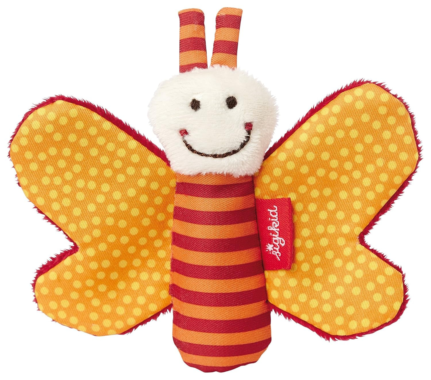 41174 Ratelslang Red Stars babyspeelgoed voor meisjes en jongens aanbevolen vanaf de geboorte bruin & 41181 Vlindervangspeelgoed Red Stars babyspeelgoed voor meisjes en jongens aanbevolen vanaf de geboorte oranje Bebe Naty Shop Speelgoed