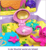 Polly Pocket Coffin Wrap Around Shell Bag Onderwater 2 poppen 1 onderzeeër Polly Pocket Zeemeermin speelgoed 4 jaar oud speelgoed GNH11 Naty Shop poppen