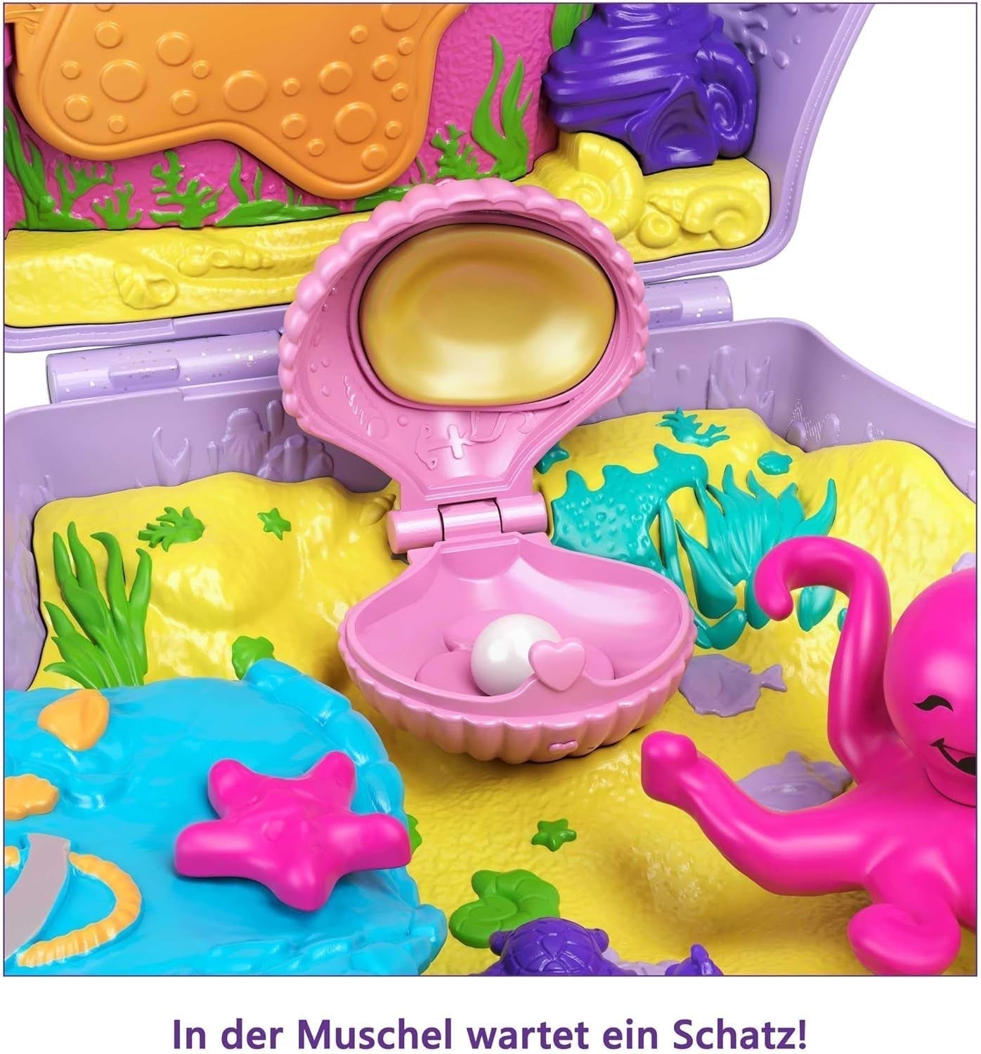 Polly Pocket Coffin Wrap Around Shell Bag Onderwater 2 poppen 1 onderzeeër Polly Pocket Zeemeermin speelgoed 4 jaar oud speelgoed GNH11 Naty Shop poppen
