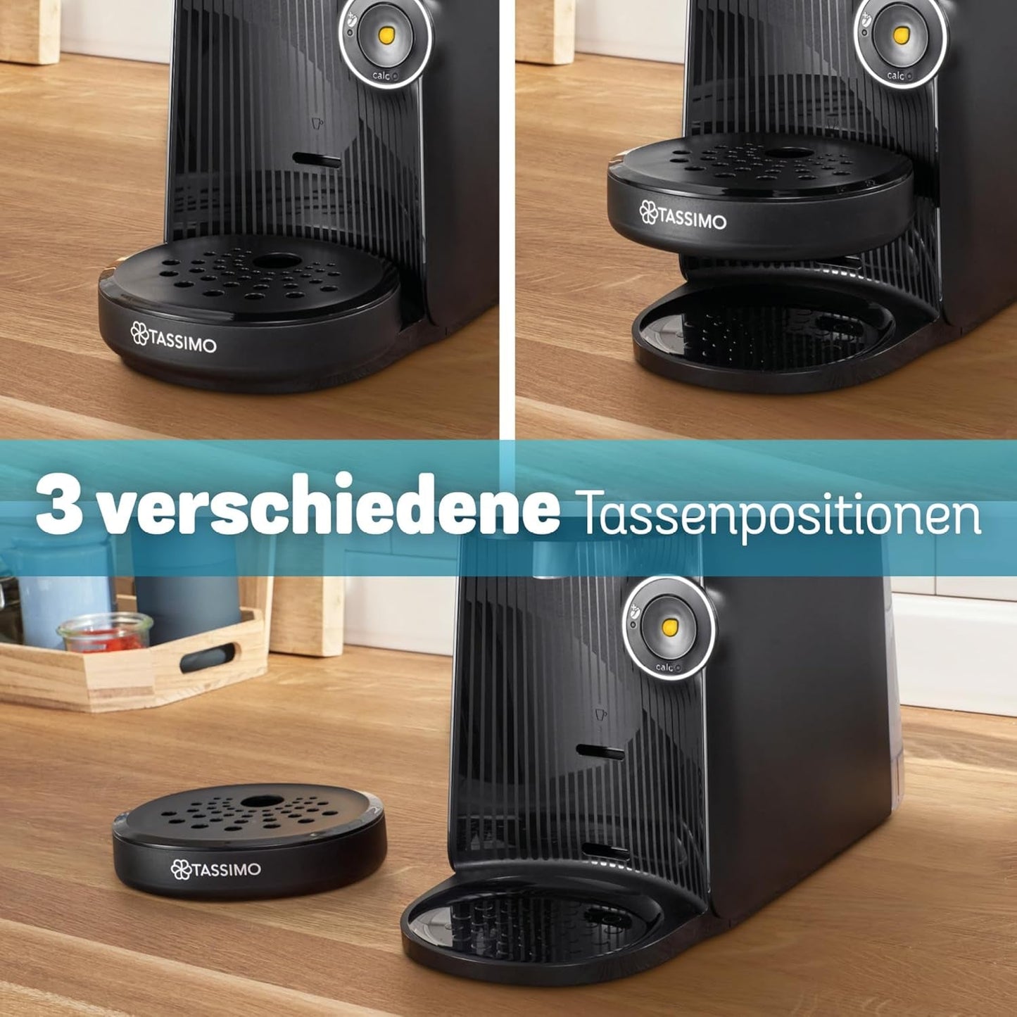 Bosch Tassimo finesse TAS162E capsule-espressomachine, 70 dranken, intensere koffie met één druk op de knop, automatische uitschakeling, duurzaam, perfecte dosering, 1400 W, zwart/zwart