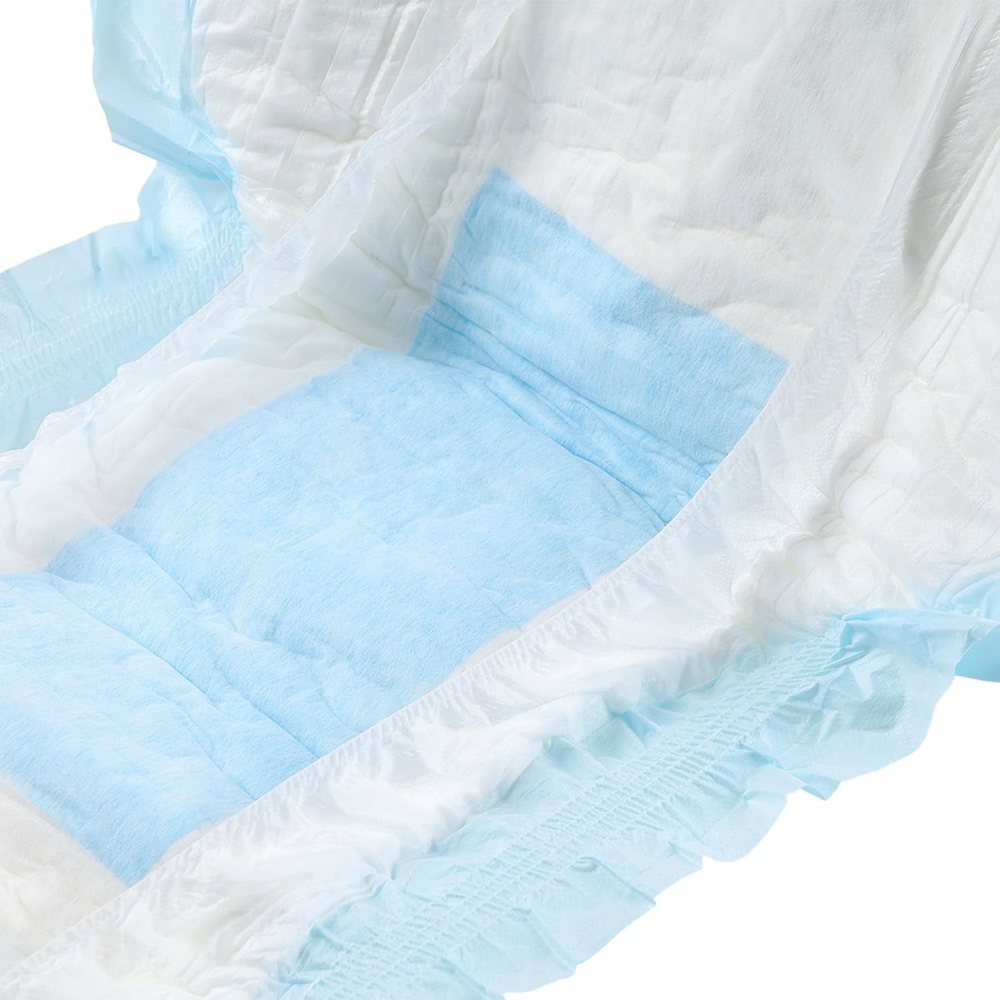 CutiePlusU luiers voor volwassenen, 10-pack wegwerpincontinentieslipjes met lussen voor dames en heren, maximaal absorptievermogen 's nachts - blauw (grote maat 94-119cm)