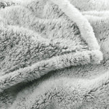 Aqua-Textil Pluizige knuffeldeken 150 X 200 Cm Grijs Wit Melange Pluche TV-deken Sprei Sherpa Fleece Oeko-Tex Ottawa Bedden en dekens Besuche den aqua-textil-Store