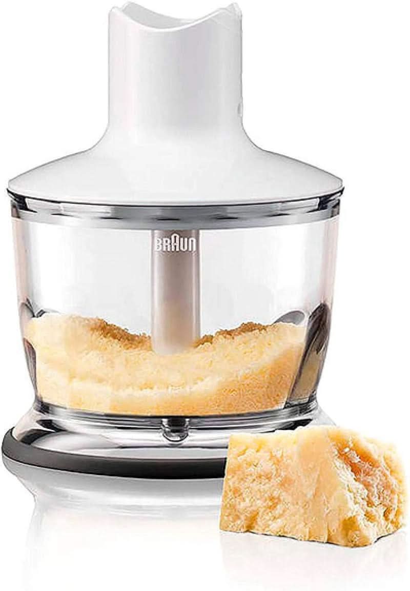 Braun Multiquick 3 MQ 3135 Sausstaafmixer – Pürierstab Mit 11 Geschwindigkeiten plus Turbo-Stufe & Edelstahl-Mixfuß, 750 Watt, Inkl. 600 Ml Mix-/Messbecher, Schneebesen & Zerkleinerer, Weiß/Grau Keuken Naty Shop