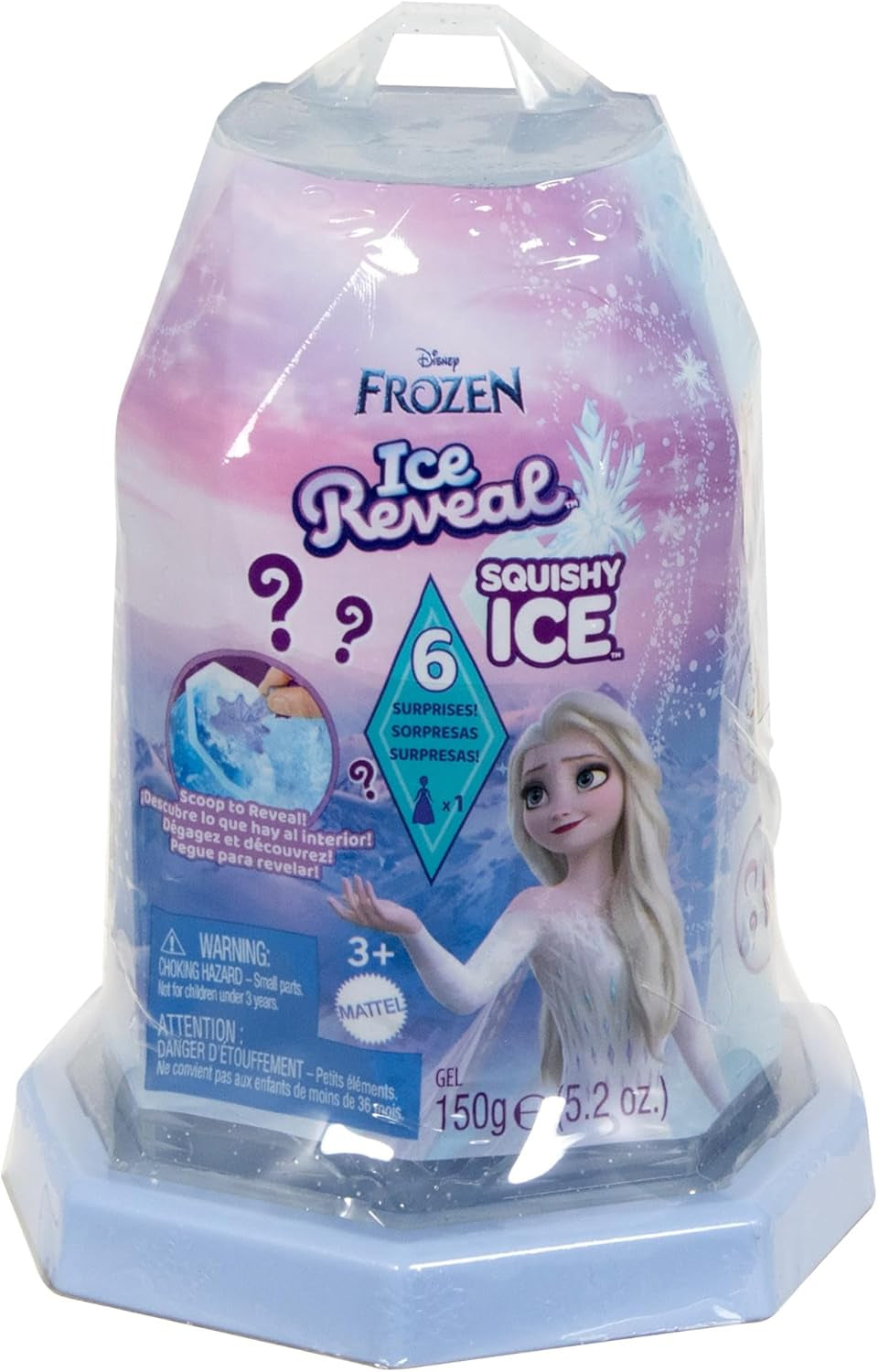 Mattel Disney Frozen Ice Reveal Squishy Ice Gel Doll en 6 verrassingen, inclusief Friends-figuur en accessoires (poppen kunnen variëren) HRN77 Naty Shop-poppen