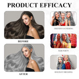 Haarverf Grijs Zilver Natuurlijk Zilvergrijs Haarverf Crème, Grijs Haarverf Crème Zilvergrijs, Zilvergrijs Natuurlijk Haarverf Crème Grijs Haarverf voor alle haartypes met 1 Hoofdhuid Massager (100ml) Haarverf Naty Shop