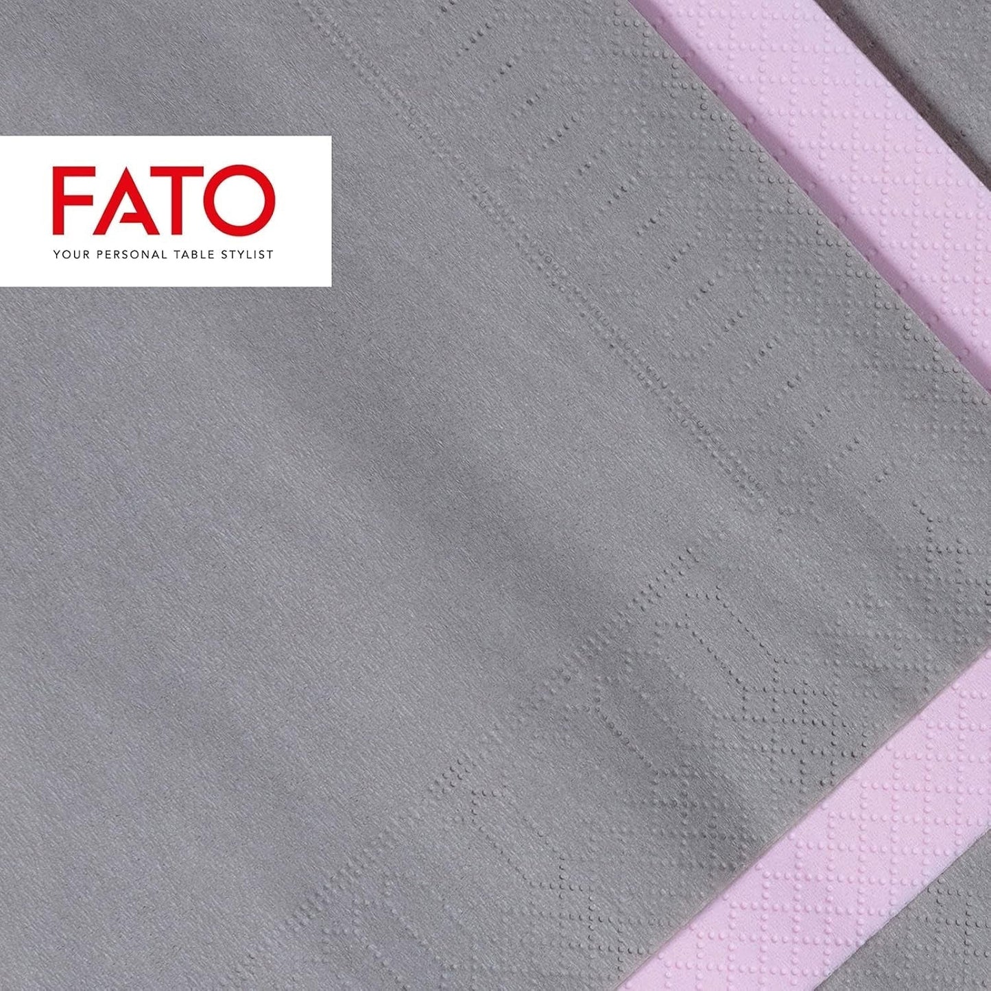- Papieren wegwerpservetten, Ideaal voor hapjes en cocktails, Verpakking van 100 servetten, Afmeting 24X24, 4 keer gevouwen, 2 lagen, Grijze kleur, 100% puur cellulosepapier, Fsc-certificaat