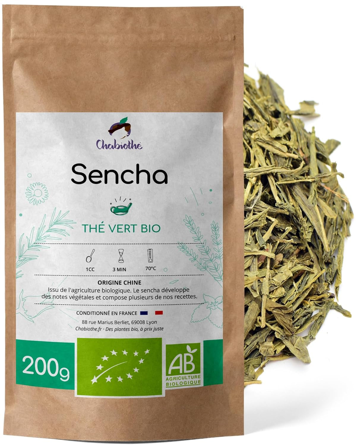 Sencha groene thee BIO 200G - - Natuurlijke groene thee