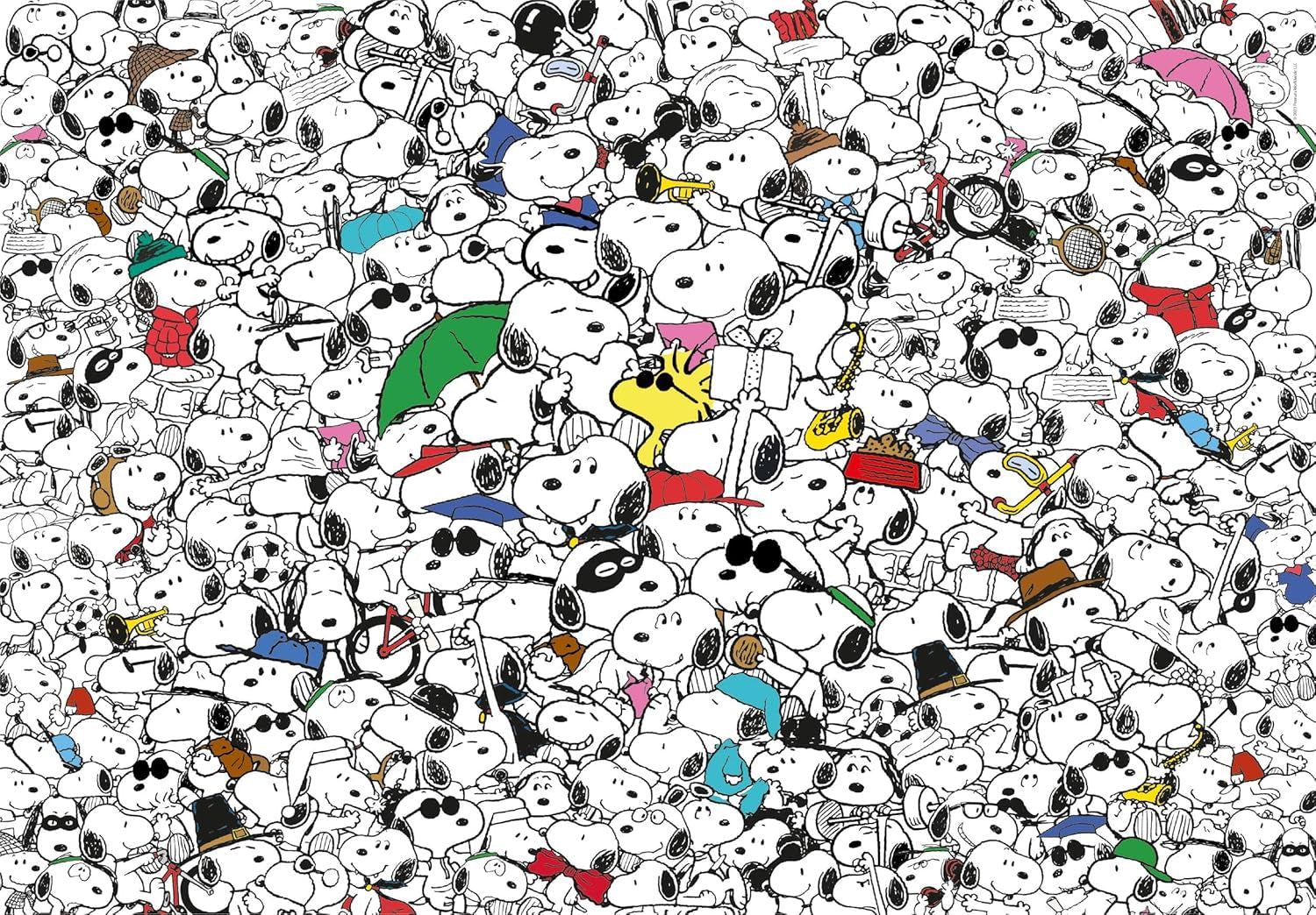 Clementoni - 39804 - Impossible Puzzle Peanuts - Puzzel van 1000 stukjes voor volwassenen en kinderen vanaf 14 jaar, behendigheidsspel voor het hele gezin Puzzel Naty Shop
