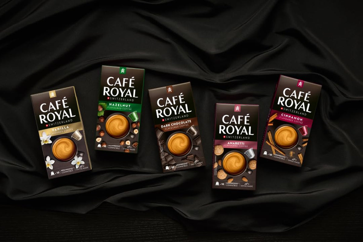 Café Royal Caramel Flavoured Kaffee – Nespresso®-compatibele Kaffeekapseln, romig, helle Röstung, 100% Arabica, Rainforest Alliance, 100 Kapseln
