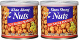 Khao Shong Gebakken groene erwten met wasabi, knapperige erwten in een pittig beslag, een vetarm alternatief voor noten, medium pikant, 1 blik van 140 g | 140 g (1 pakje)