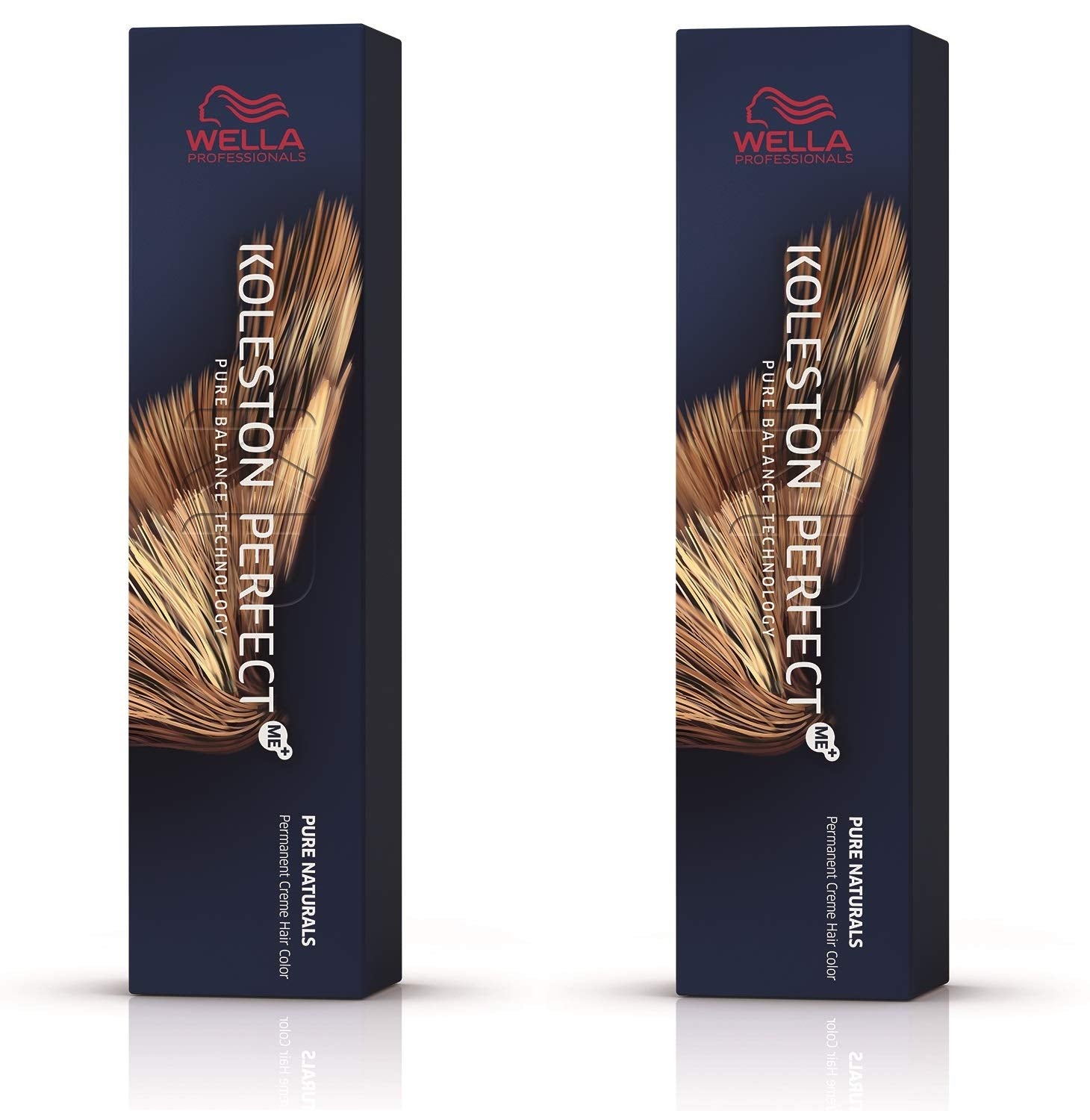 Wella Professionals Wella Koleston Perfect ME KP Pure Naturals 5/00 Light Brown Natural Intense, verpakking van 2 Haarverf Naty Shop Bruin, wit 60 ml (verpakking van 2)