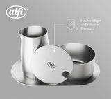 alfi MELK- EN SUIKERSET, matte afwerking, hoogwaardig roestvrijstalen melk- en suikerset, elegant design, vaatwasmachinebestendig, duurzaam