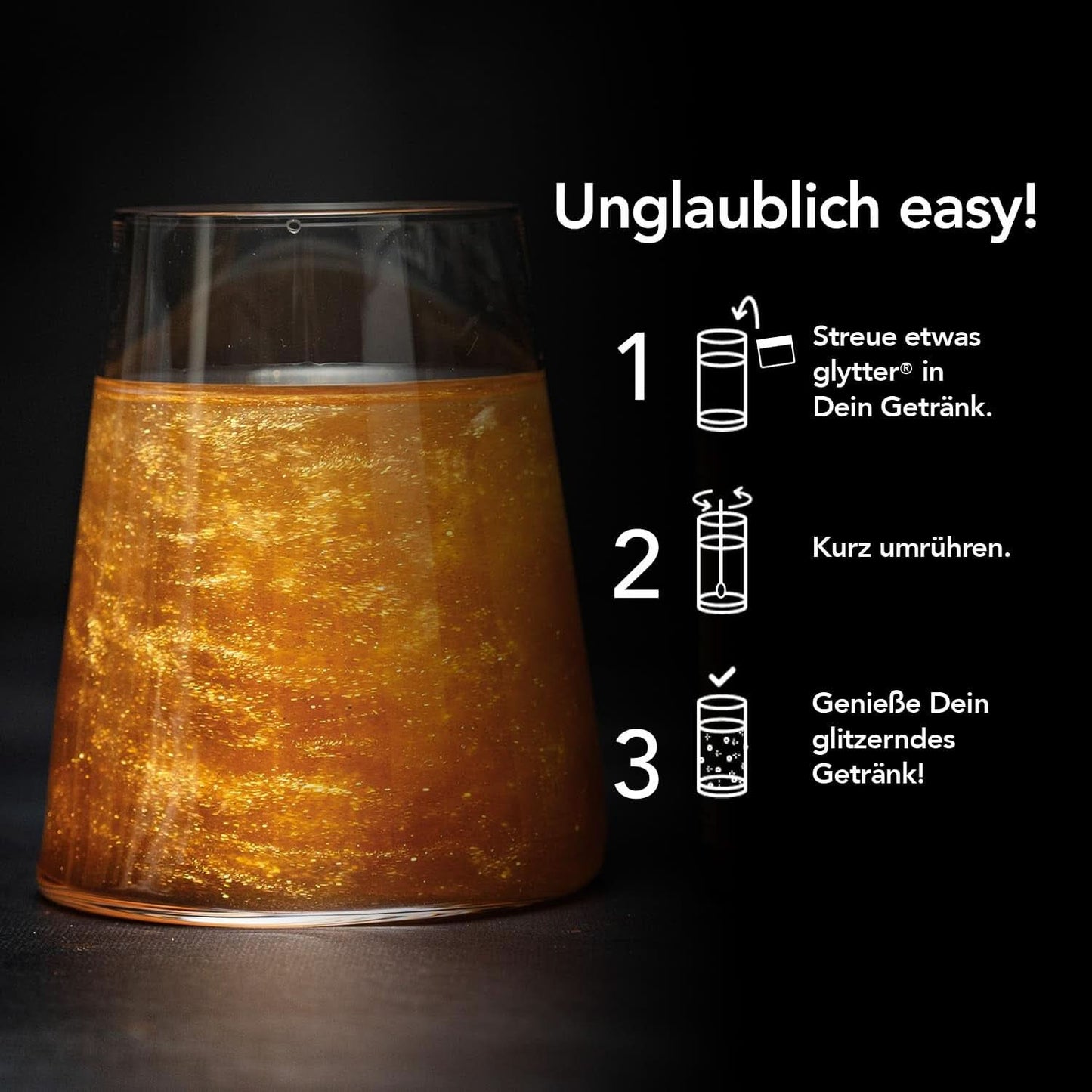 Glytter, Eetbare Glitter voor drankjes en vloeistoffen, 10 gram Glitter Naty Shop