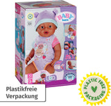 BABY Born Eva 43Cm, pop met 10 functies en accessoires, voor kinderen vanaf 3 jaar, werkt zonder batterij, grote pop 43Cm, 836408 Zapf Creation Dolls Naty Shop