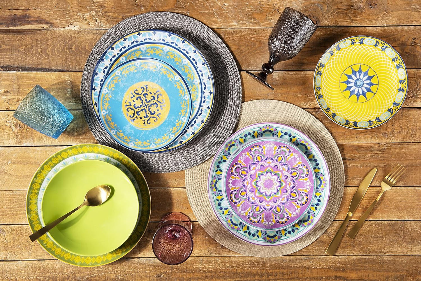 Excelsa ETNO Chic serviesset, porselein, veelkleurig, 21-delig