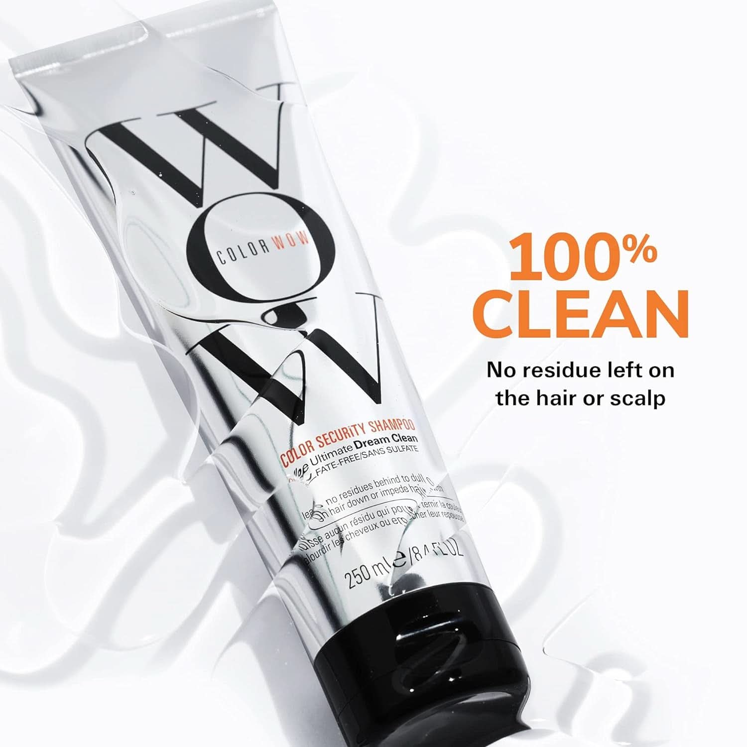 Wow Color Shampoo, siliconenvrije en sulfaatvrije kleurverzorgende shampoo voor gekleurd haar, 250 ml Douche en bad Naty Shop