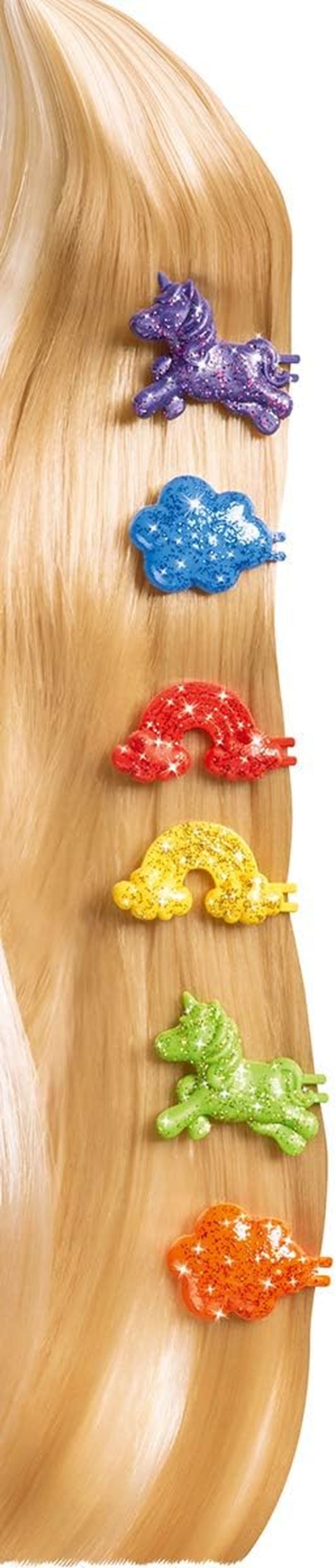 Simba Steffi liefdespop met XXL-haar / jurk met regenboogkleurige lovertjes en superlang haar / inclusief clips en kam / 29 cm / voor kinderen vanaf 3 jaar