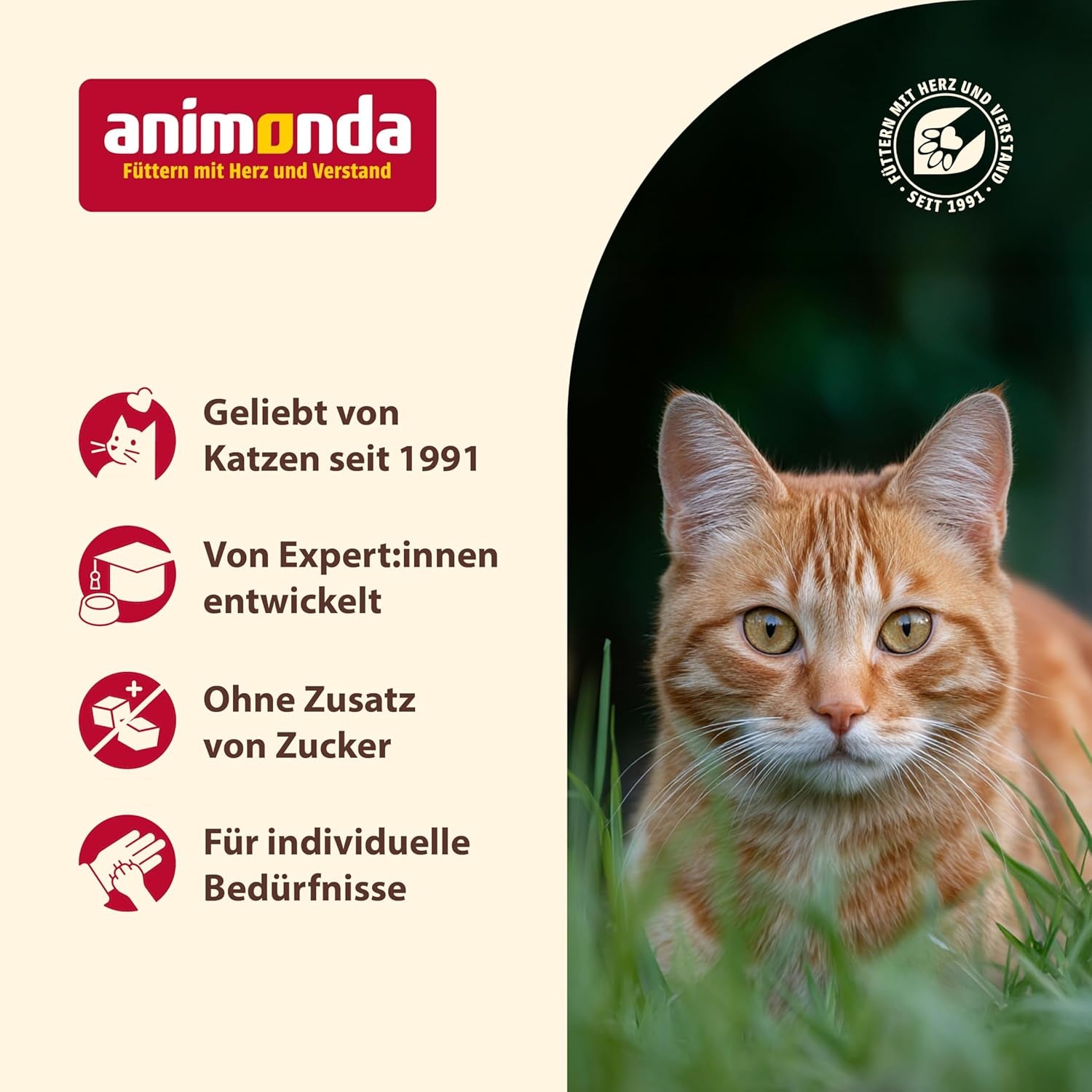 animonda Carny Adult Savory Variety (12 x 400 g), natvoer voor volwassen katten, natvoer met 100% verse vleesingrediënten, graanvrij en suikervrij