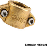 Gardena Slangklemmen: Messing slangklem voor het bevestigen van zuig- of hogedrukslangen, geschikt voor 25 mm (1 inch) slangen (7211-20)