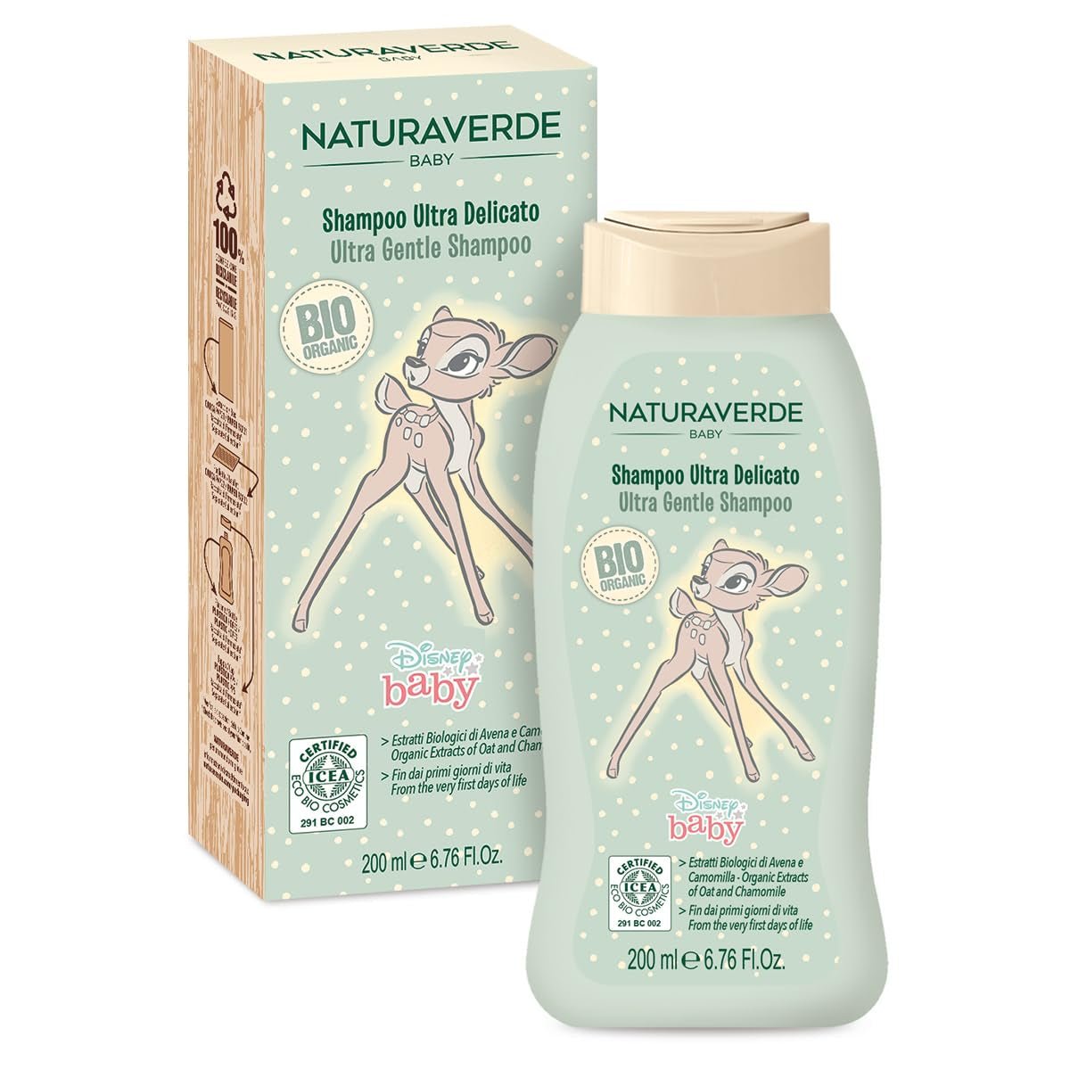 | Baby-BIO-Disney-Ultra Delicate shampoo, 6x 200ml Kinderen - Bad- en Huidverzorging Naty Shop