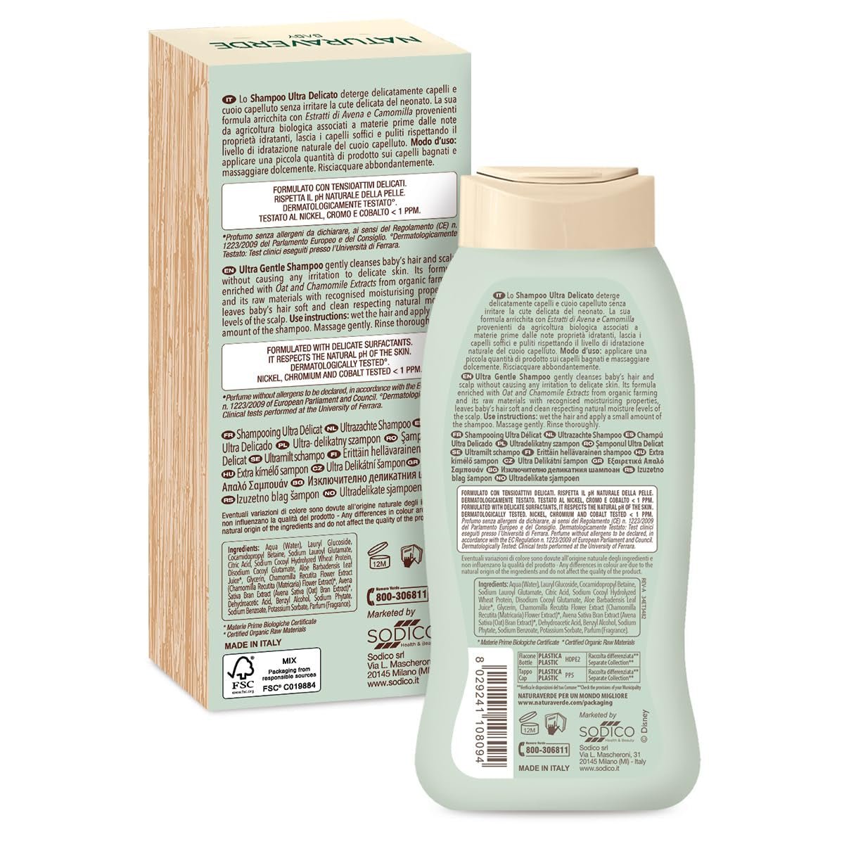 | Baby-BIO-Disney-Ultra Delicate shampoo, 6x 200ml Kinderen - Bad- en Huidverzorging Naty Shop