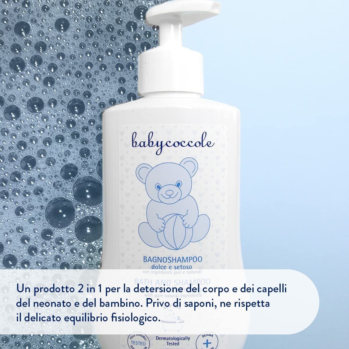 Babycoccole badshampoo voor baby's en kinderen, met lotusbloemextracten en natuurlijke ingrediënten, voor de gevoelige huid, 250 ml Kinderen - Bad en Huidverzorging Naty Shop
