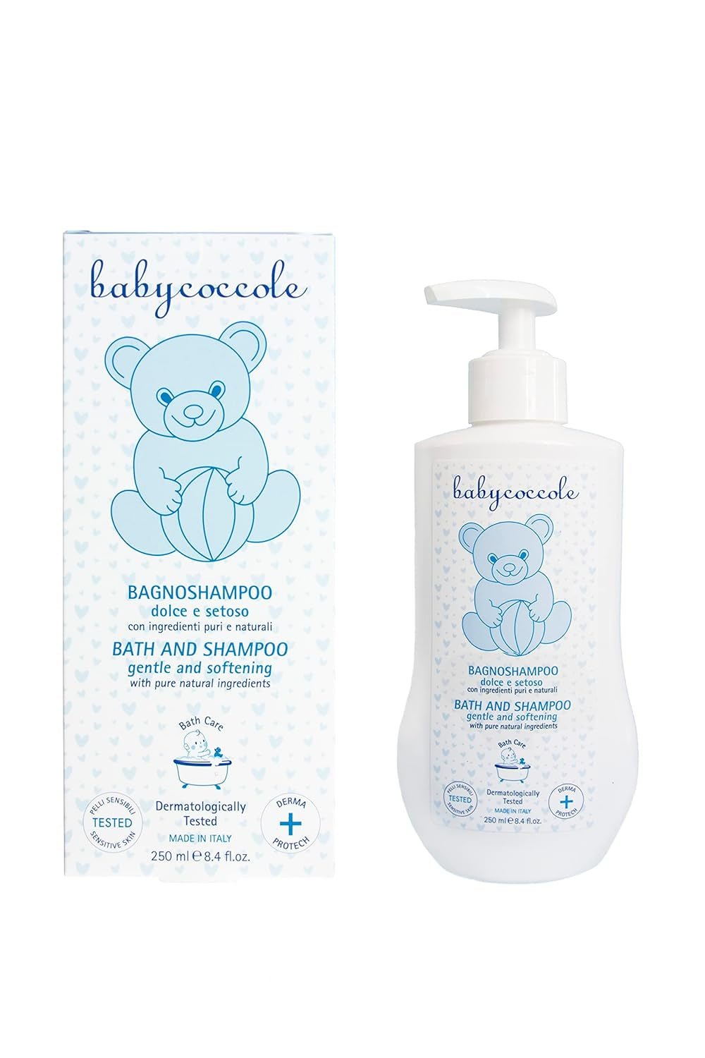 Babycoccole badshampoo voor baby's en kinderen, met lotusbloemextracten en natuurlijke ingrediënten, voor de gevoelige huid, 250 ml Kinderen - Bad- en huidverzorging Naty Shop 250 Ml (1 pakje)