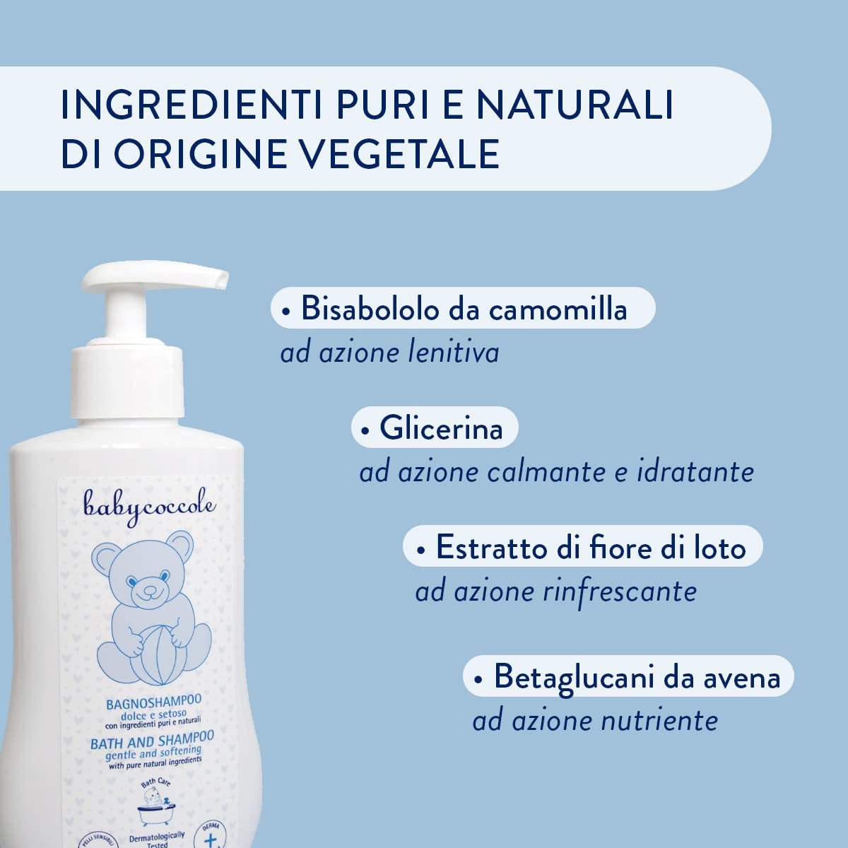 Babycoccole badshampoo voor baby's en kinderen, met lotusbloemextracten en natuurlijke ingrediënten, voor de gevoelige huid, 250 ml Kinderen - Bad en Huidverzorging Naty Shop