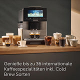 Siemens EQ900 TQ903D03 Automatische espressomachine, app-bediening, intuïtief touchscreen, barista-modus, AromaBoost, ruisonderdrukking, premium molen, automatische stoomreiniging, 1500 W, roestvrij staal