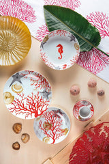 Excelsa Coral servies, 18-delig, porselein, rood