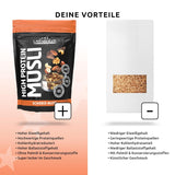 Layenberger 3K eiwitrijke muesli, 50% eiweiß en 18% kolenhydraat - enkelvoudig pakket (1X 390 G) - Schoko-Nuss Cereale Naty Shop