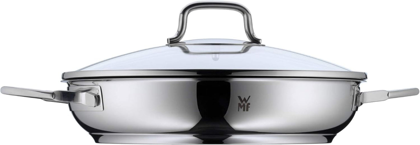WMF Devil inductie kookpan 26 cm met glazen deksel, Cromargan gecoat roestvrij staal, keramische coating, ovenvaste potten en pannen Naty Shop