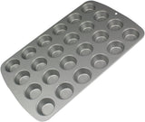 CSB111 Antihaftbeschichtete Mini-Muffinform Mit 24 Löchern Aus Karbonstahl, Edelstahl, Zilver, 39,4 X 24,6 X 2,1 Cm Vormen en bakplaten Naty Shop