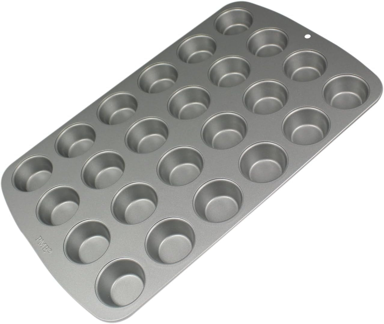 CSB111 Antihaftbeschichtete Mini-Muffinform Mit 24 Löchern Aus Karbonstahl, Edelstahl, Zilver, 39,4 X 24,6 X 2,1 Cm Vormen en bakplaten Naty Shop