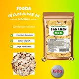 Gevriesdroogde bananen 150g plakjes, Gevriesdroogd fruit zonder toevoegingen Puur - 100% natuurlijk gedroogd fruit - Gedroogde bananen gedroogd fruit van Foozia Gedroogde producten Naty Shop