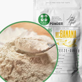 Gevriesdroogde bananen in poeder | XL 300g Fruitpoeder Gevriesdroogd bananenpoeder | Voor smoothie, bakken, cake | Gevriesdroogde banaan | Gevriesdroogd fruit | ZingyZoo Bananenpoeder Gedehydrateerde producten Naty Shop 300G