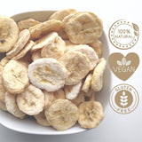 Diepvriesgedroogde bananen | Pakket 120g Gedroogde bananen zonder suiker | Diepvriesgedroogde banaan | Bananen met gedroogd fruit | Gevriesdroogde verse bananen | Gevriesdroogde plakjes banaan Naty Shop gedehydrateerde producten