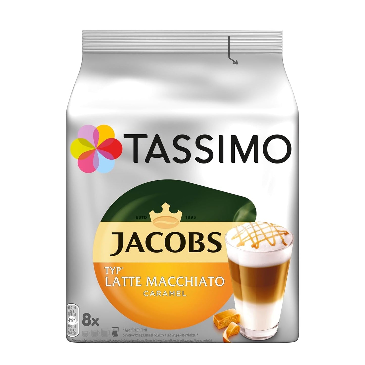 Tassimo Kapseln Probierbox, Vielfaltspaket, 64 Pads, 5 Sorteren