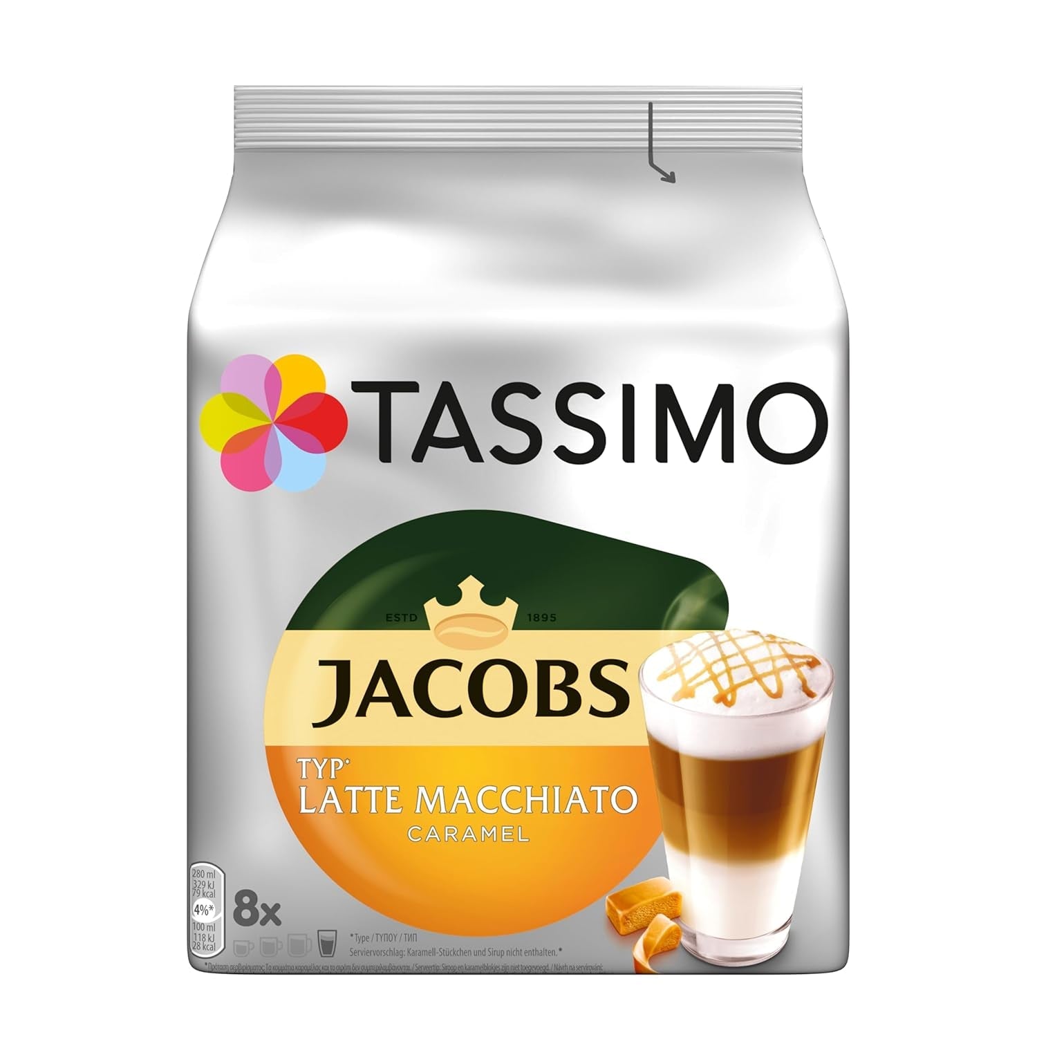 Tassimo Kapseln Probierbox, Vielfaltspaket, 64 Pads, 5 Sorteren