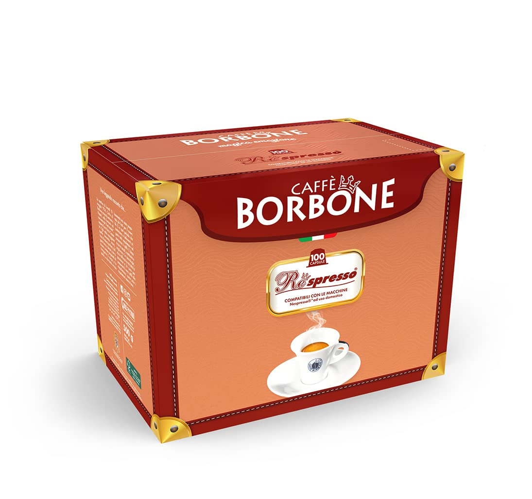 Caffè Borbone Respresso, Blauwe Kaffeemischung - 100 Capsules - Compatibel met Nespresso®* Haushalts-Espressomaschinen