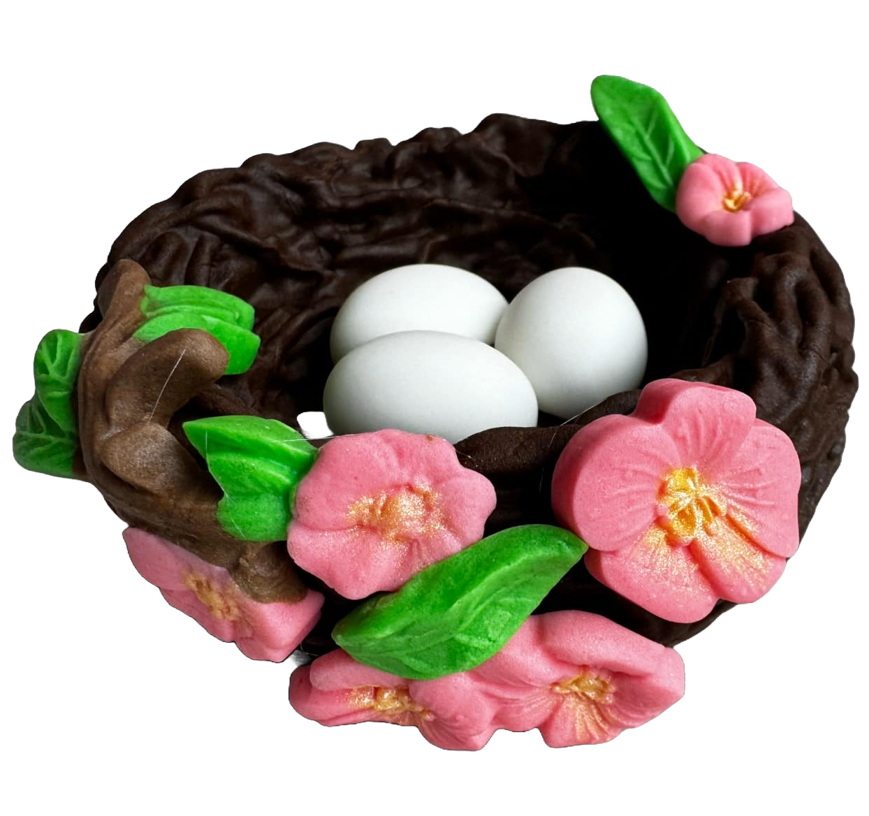 Eetbare decoratie van suikerpasta, Vogelnest Decoratie van suikerpasta Nati Shop