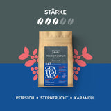 Melitta Manufaktur-Kaffee Guatemala Honing, Spezialitäten, 250g, Ganze Bohnen, Ungemahlen, Single-Origin, Sanfte Trommelröstung, Geröstet in Deutschland, Stärke 3